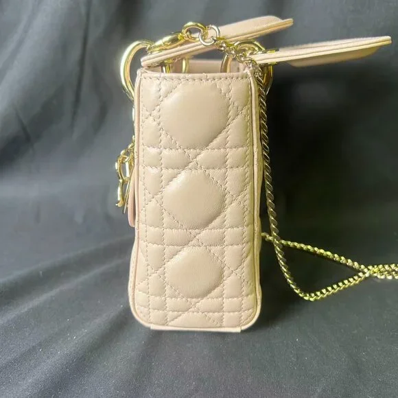Lady Dior Mini Bag – Beige Lambskin with Gold Hardware - Picture 2 of 16